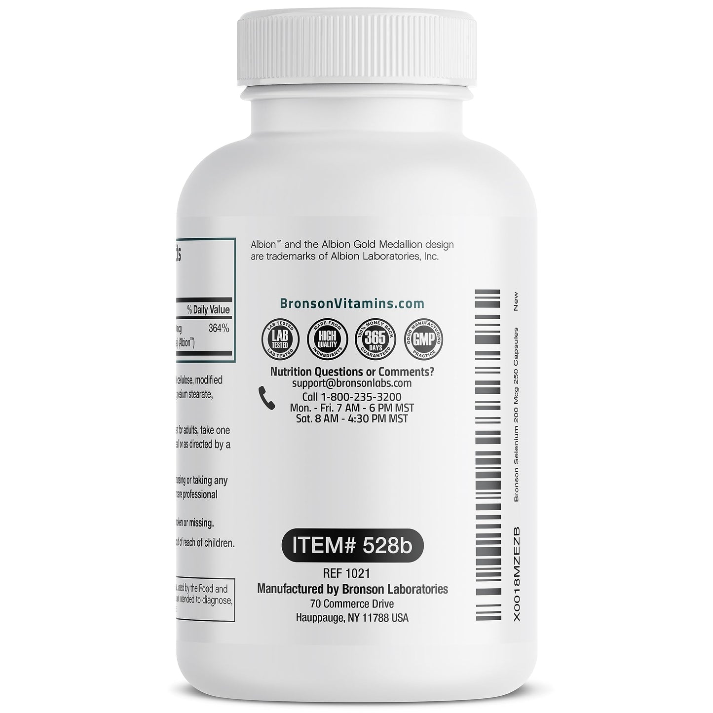 Bronson Selenium 200 mcg – Yeast Free Chelated Amino Acid Complex - Essential Trace Bronson