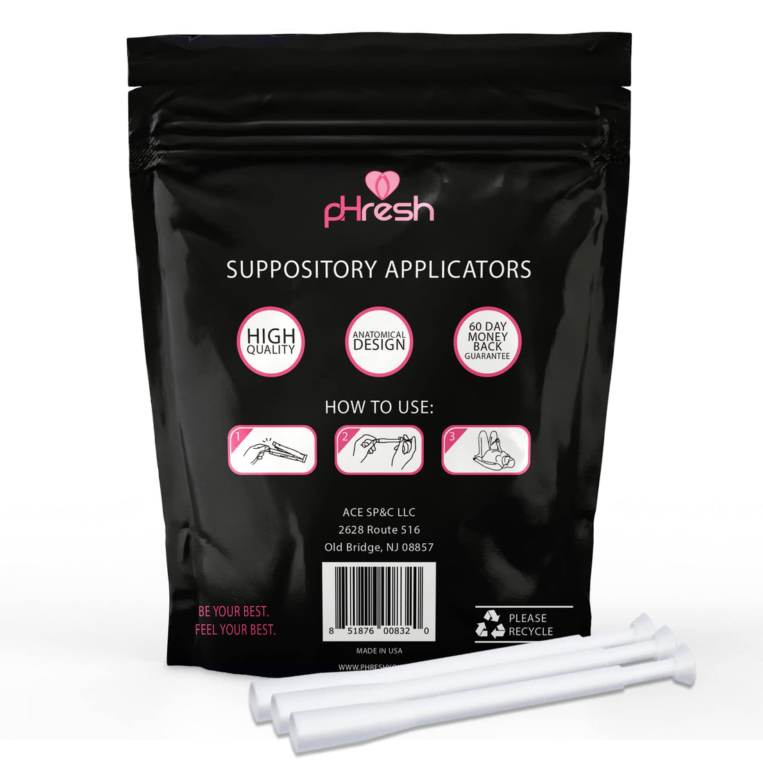 ACE NUTRITION Boric Acid Suppositories + 30 Applicators
