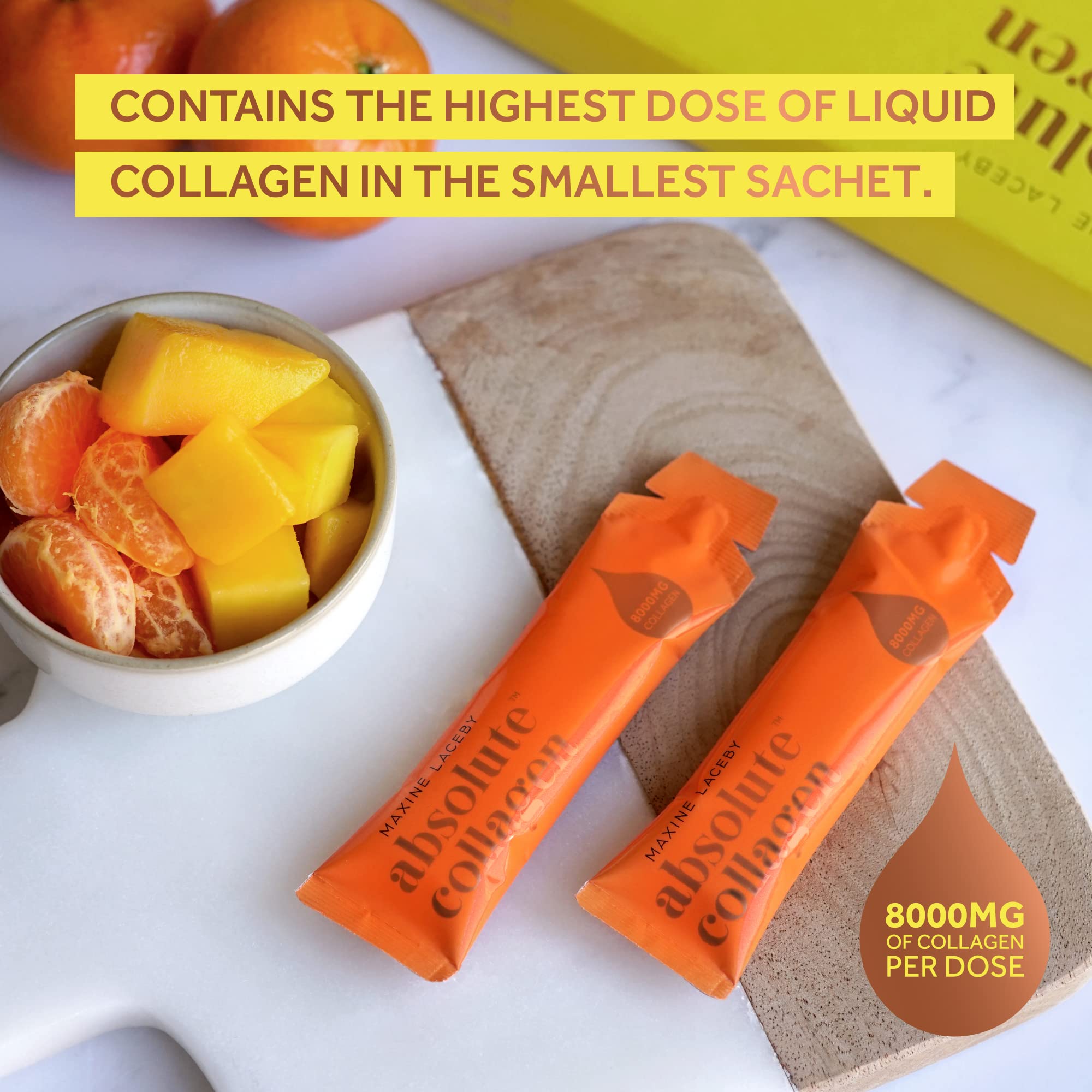 Absolute Collagen Marine Liquid Collagen Supplement for Women - 8000mg Collagen in Each Sachet Absolute Collagen