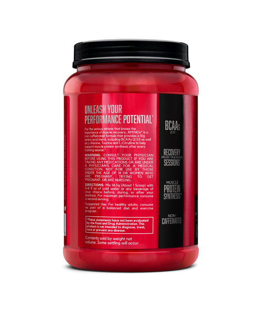 BSN Amino X Muscle Recovery & Endurance Powder with BCAAs, Intra Workout Support BSN