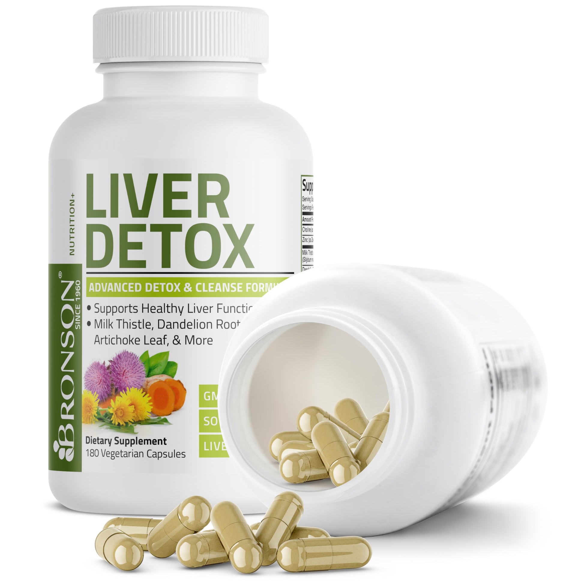 Bronson Liver Detox Advanced Detox & Cleansing Formula Supports Health Liver Function Bronson