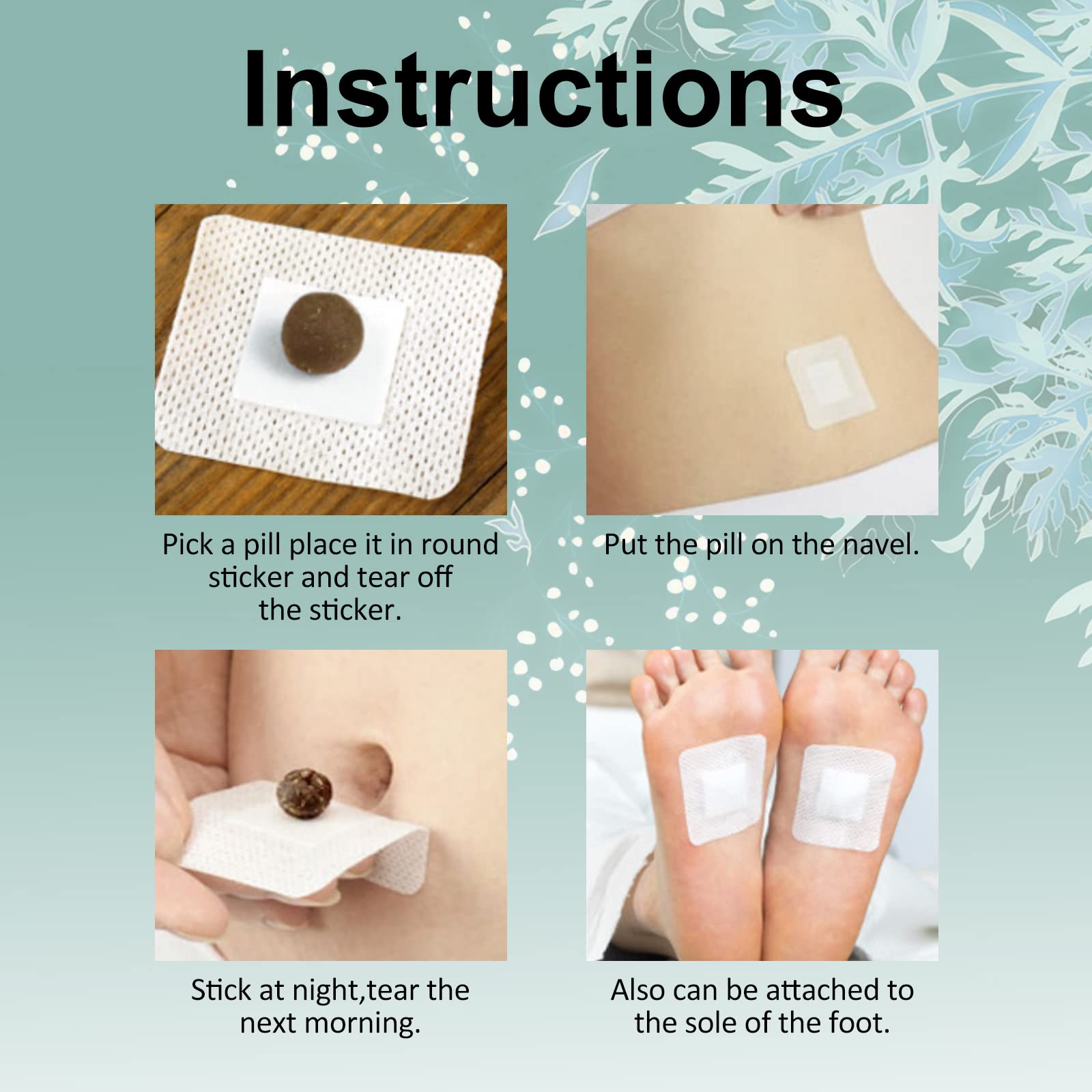ALIVO 40PCs Mugwort Belly Patch, Mugwort Navel Stickers - Parches para Bajar de Peso ALIVO