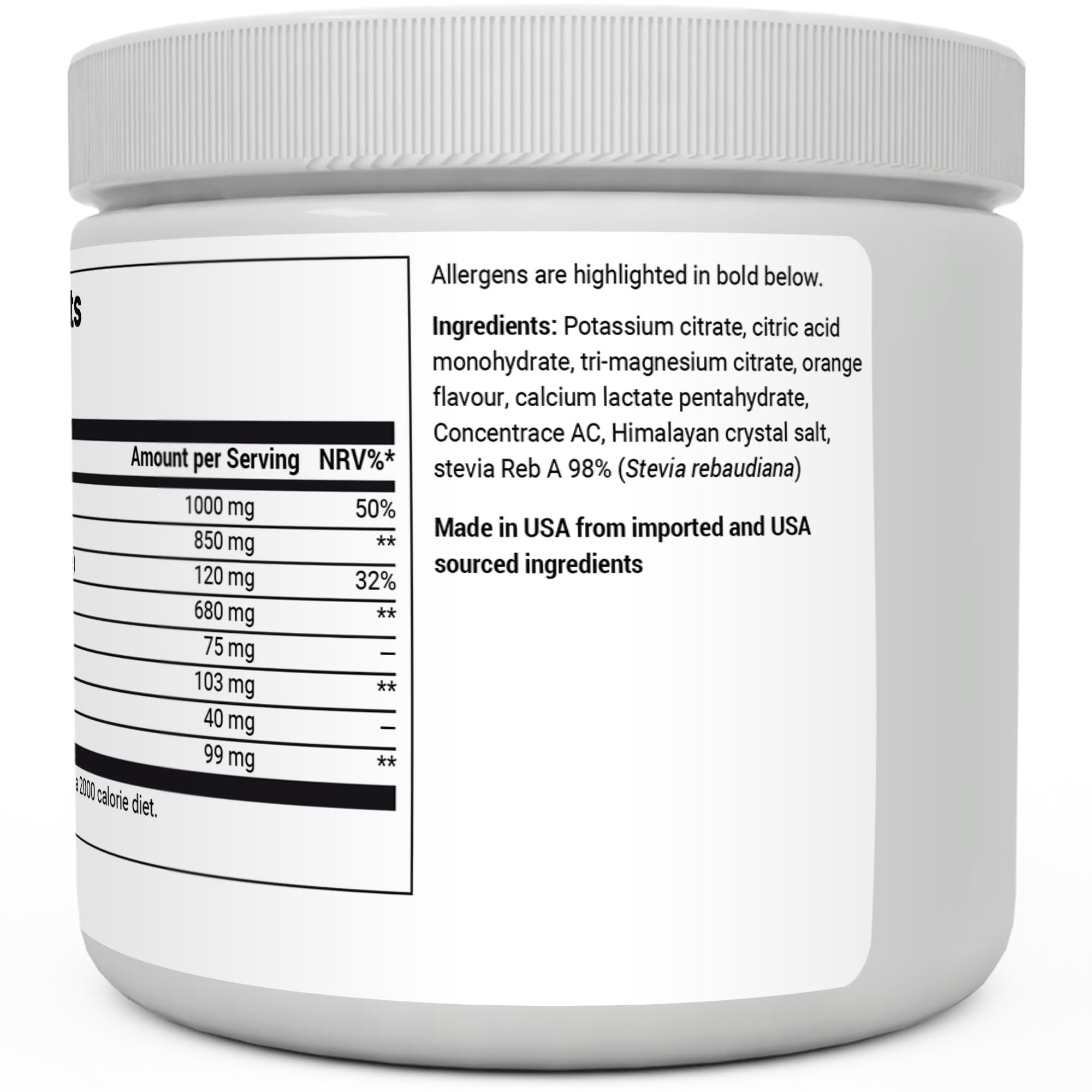 Dr. Berg Electrolyte Powder - Electrolyte Drink Supplements with 1000mg Potassium