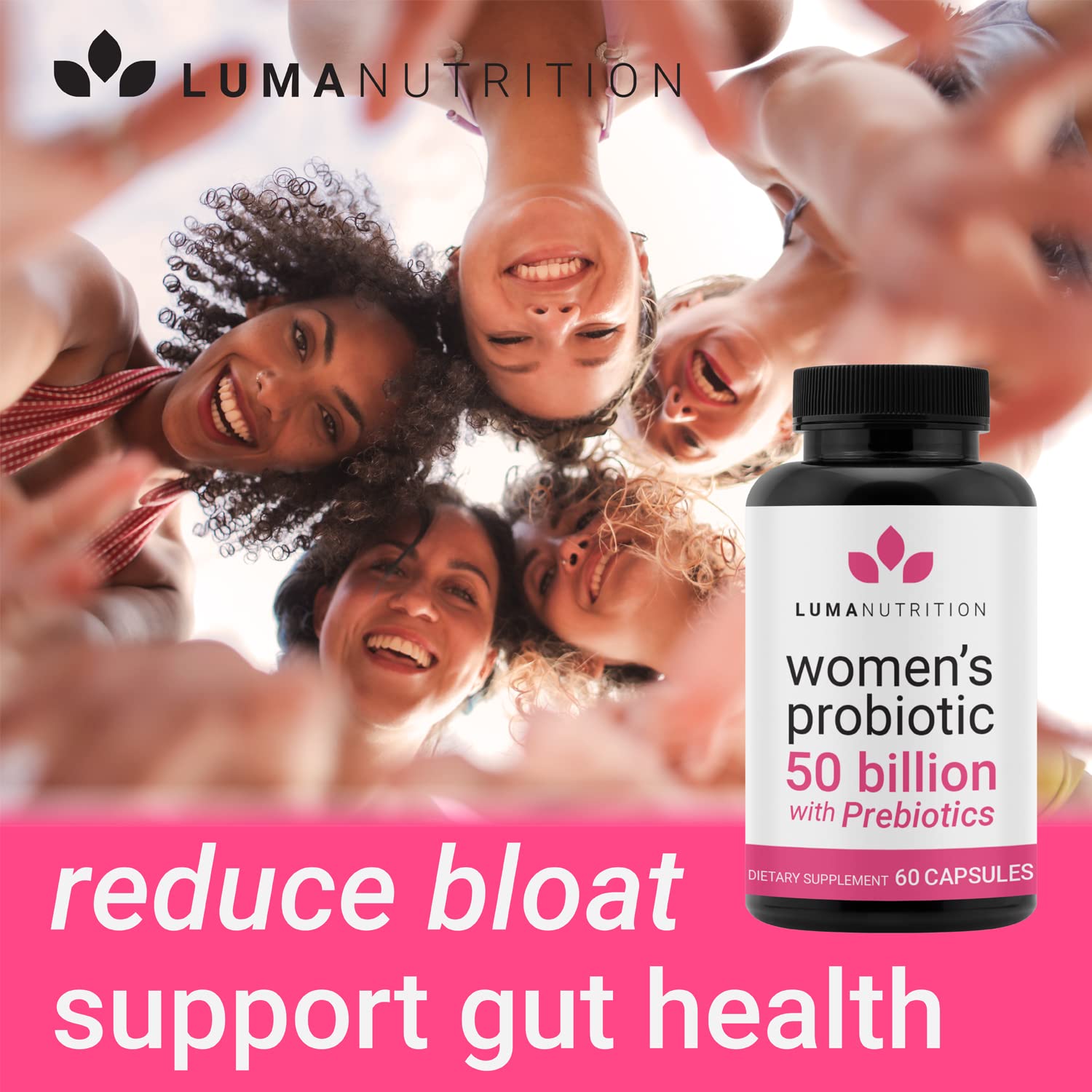 Luma Nutrition Probiotics for Women with Prebiotics - 50 Billion CFU - Formulated for Digestive