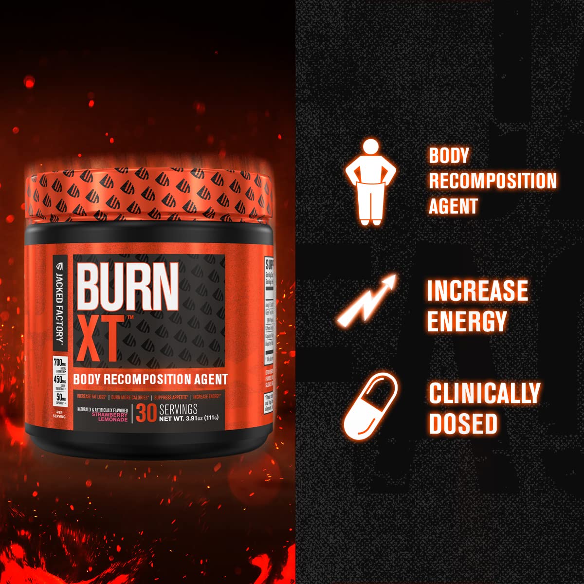 Burn-XT Powder for Men & Women - Improve Focus & Increase Energy Jacked Factory