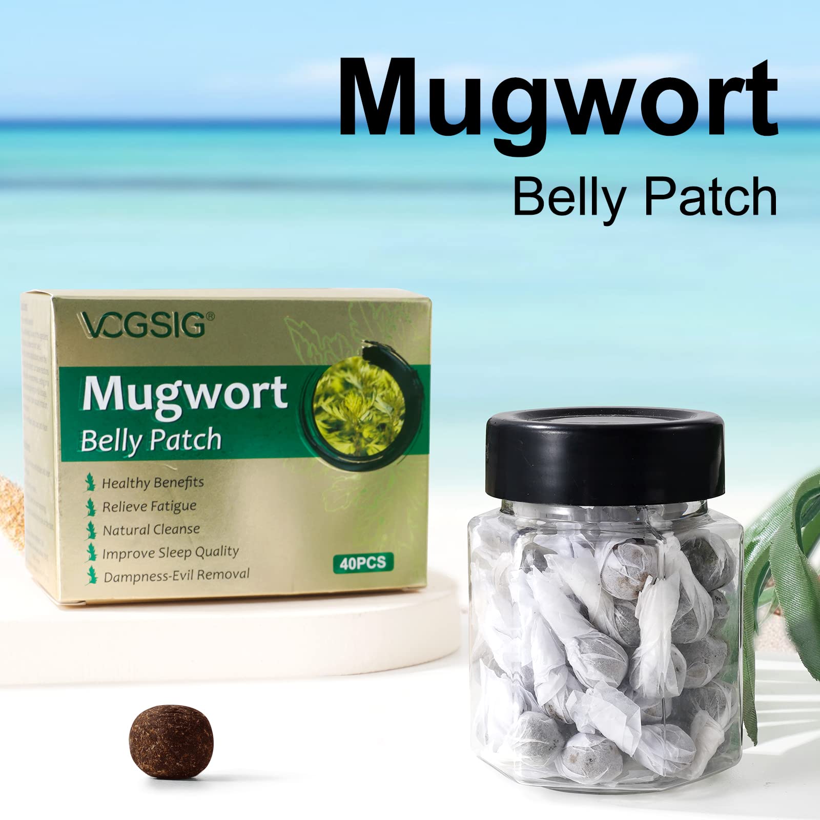 ALIVO 40PCs Mugwort Belly Patch, Mugwort Navel Stickers - Parches para Bajar de Peso ALIVO