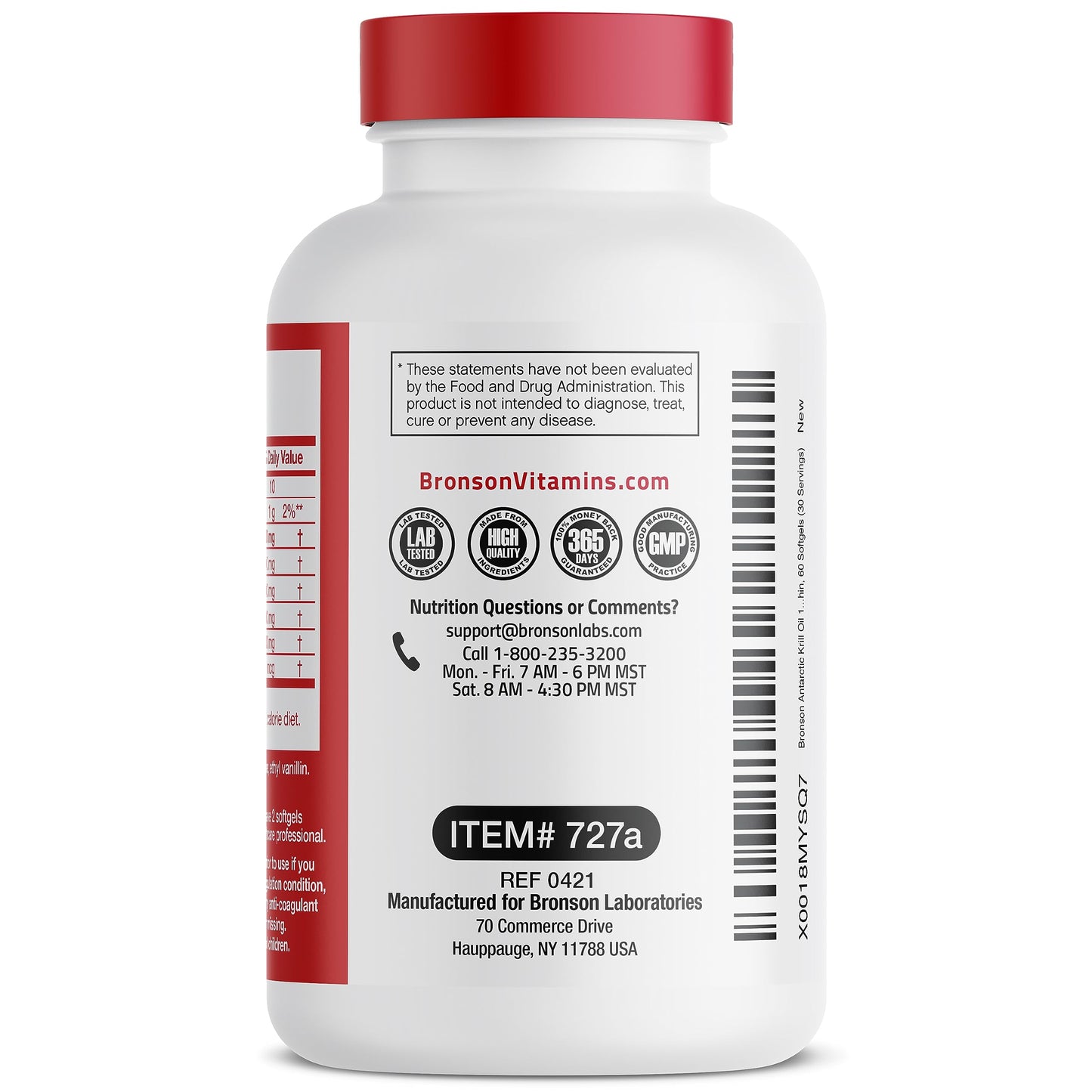 Bronson Antarctic Krill Oil 1000 mg with Omega-3s EPA, DHA, Astaxanthin