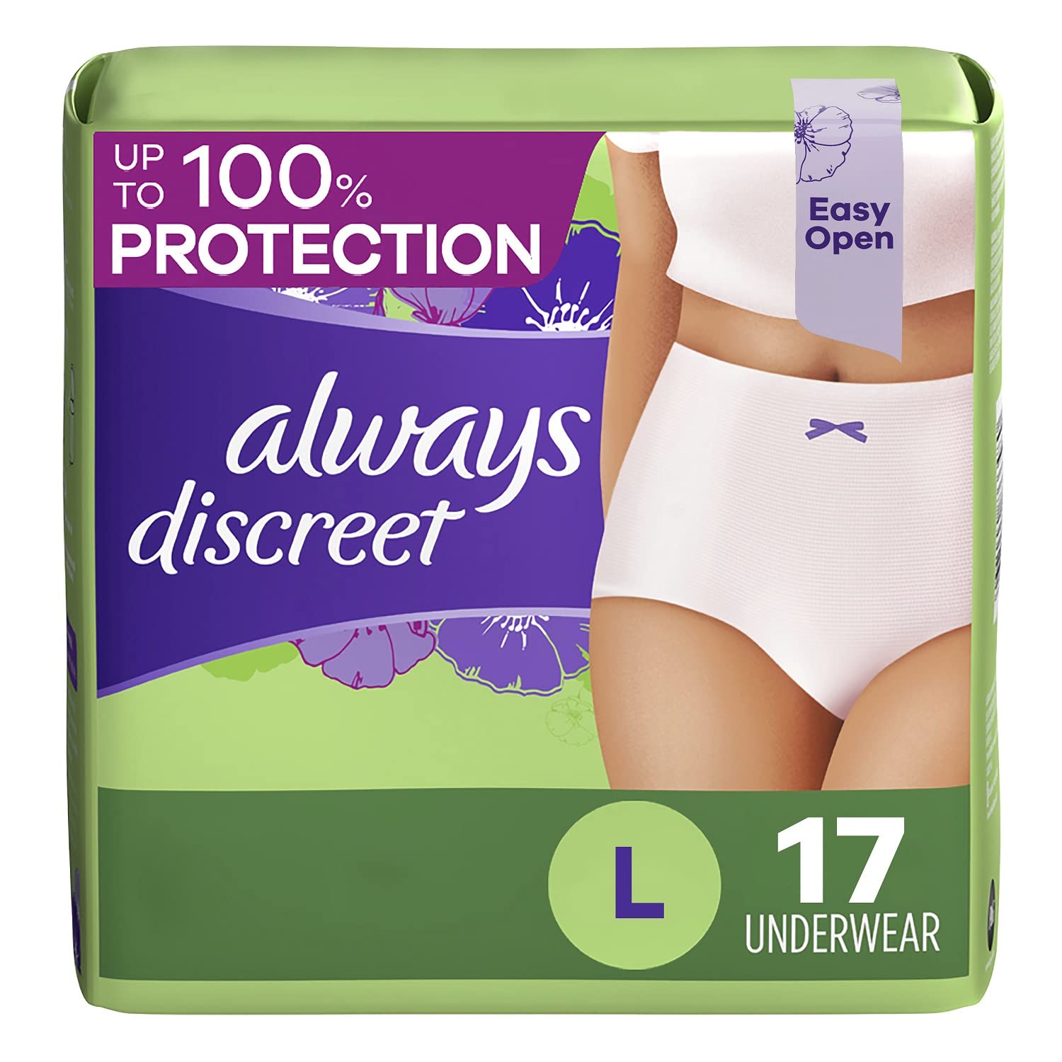 Always Discreet Adult Incontinence & Postpartum Underwear for Women Always Discreet