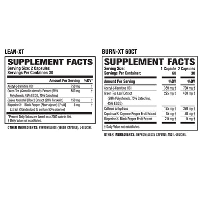 Burn-XT Thermogenic Fat Burner, Lean PM Nighttime Fat Burner & Sleep Aid Jacked Factory
