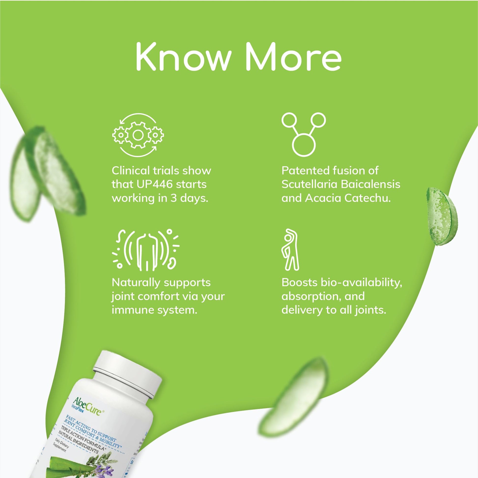 AloeCure VeraFlex Natural Joint Support Supplement with USDA Organic Aloe Vera AloeCure