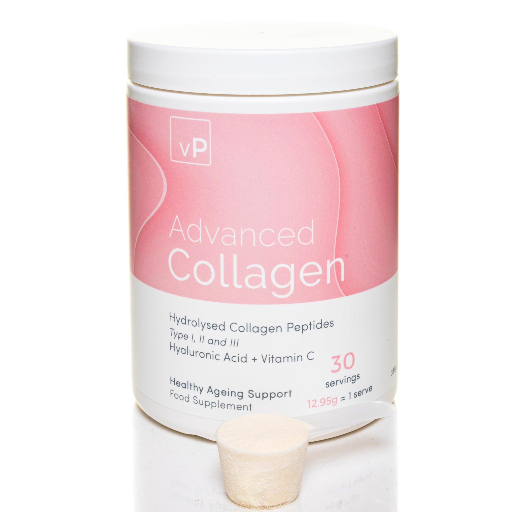 Advanced Collagen with Hyaluronic Acid - 12.95g x 30 Servings - Type 1 2 3