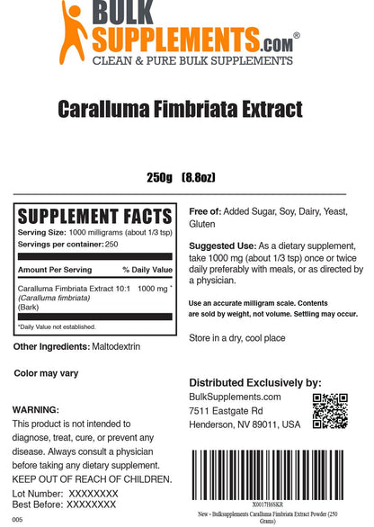 BulkSupplements.com Caralluma Fimbriata Extract Powder - Herbal Supplement for Digestive BULKSUPPLEMENTS.COM
