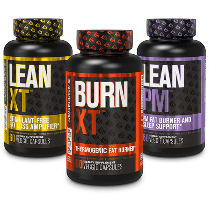 Burn-XT Thermogenic Fat Burner, Lean PM Nighttime Fat Burner & Sleep Aid Jacked Factory