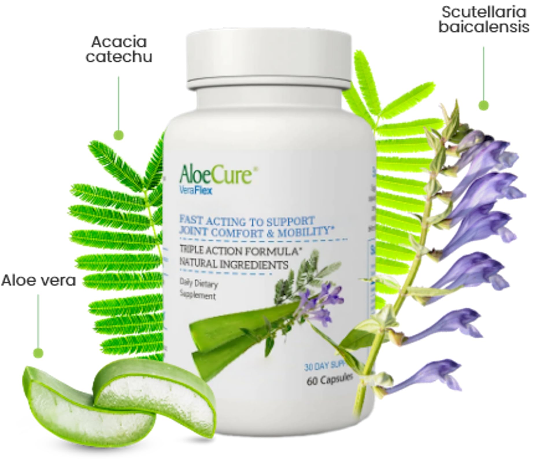 AloeCure VeraFlex Natural Joint Support Supplement with USDA Organic Aloe Vera AloeCure