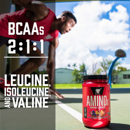 BSN Amino X Muscle Recovery & Endurance Powder with BCAAs, Intra Workout Support BSN