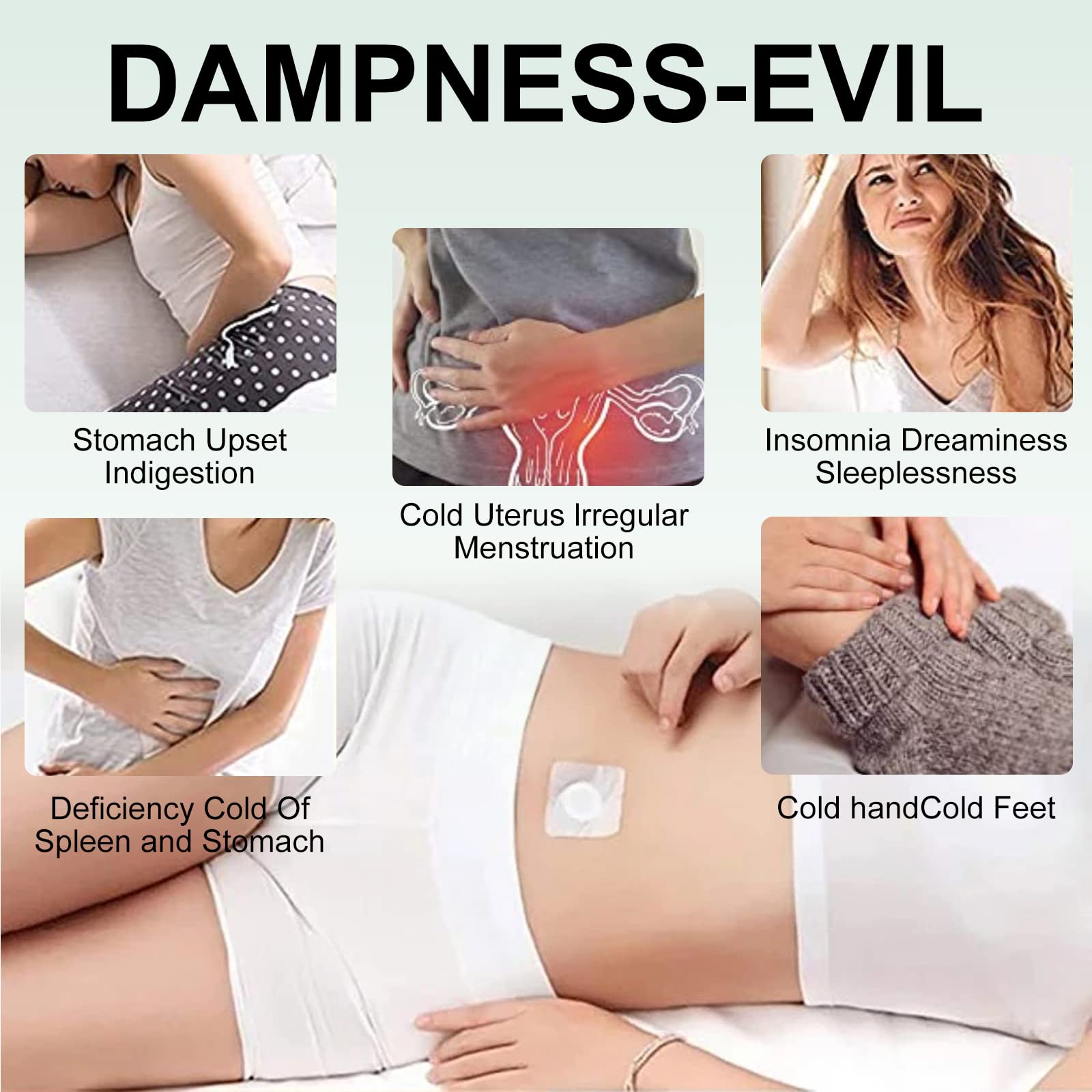 ALIVO 40PCs Mugwort Belly Patch, Mugwort Navel Stickers - Parches para Bajar de Peso ALIVO