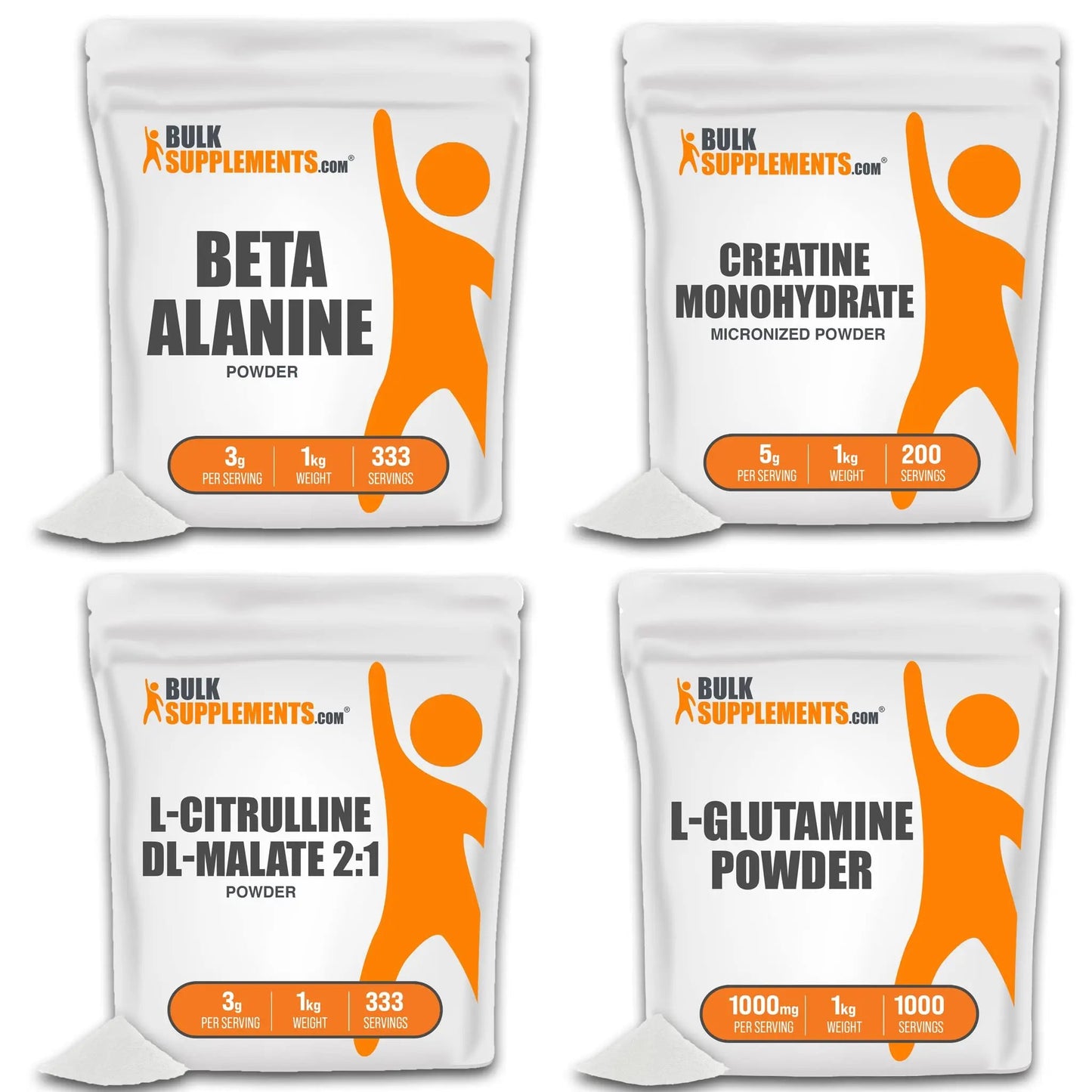 BULKSUPPLEMENTS.COM Beta Alanine Powder 1KG, with Creatine Monohydrate Powder