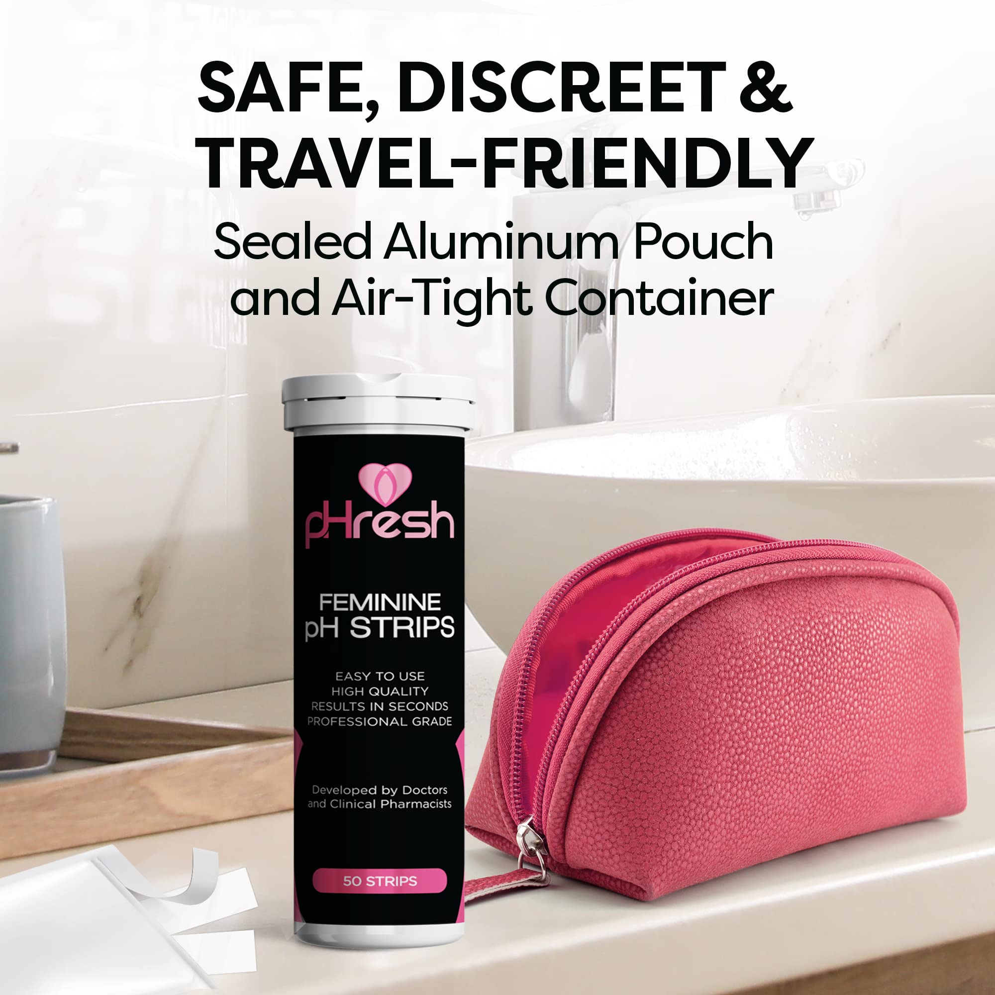 ACE NUTRITION pHresh Boric Acid Suppositories & Vaginal pH Test Strips Bundle ACE NUTRITION