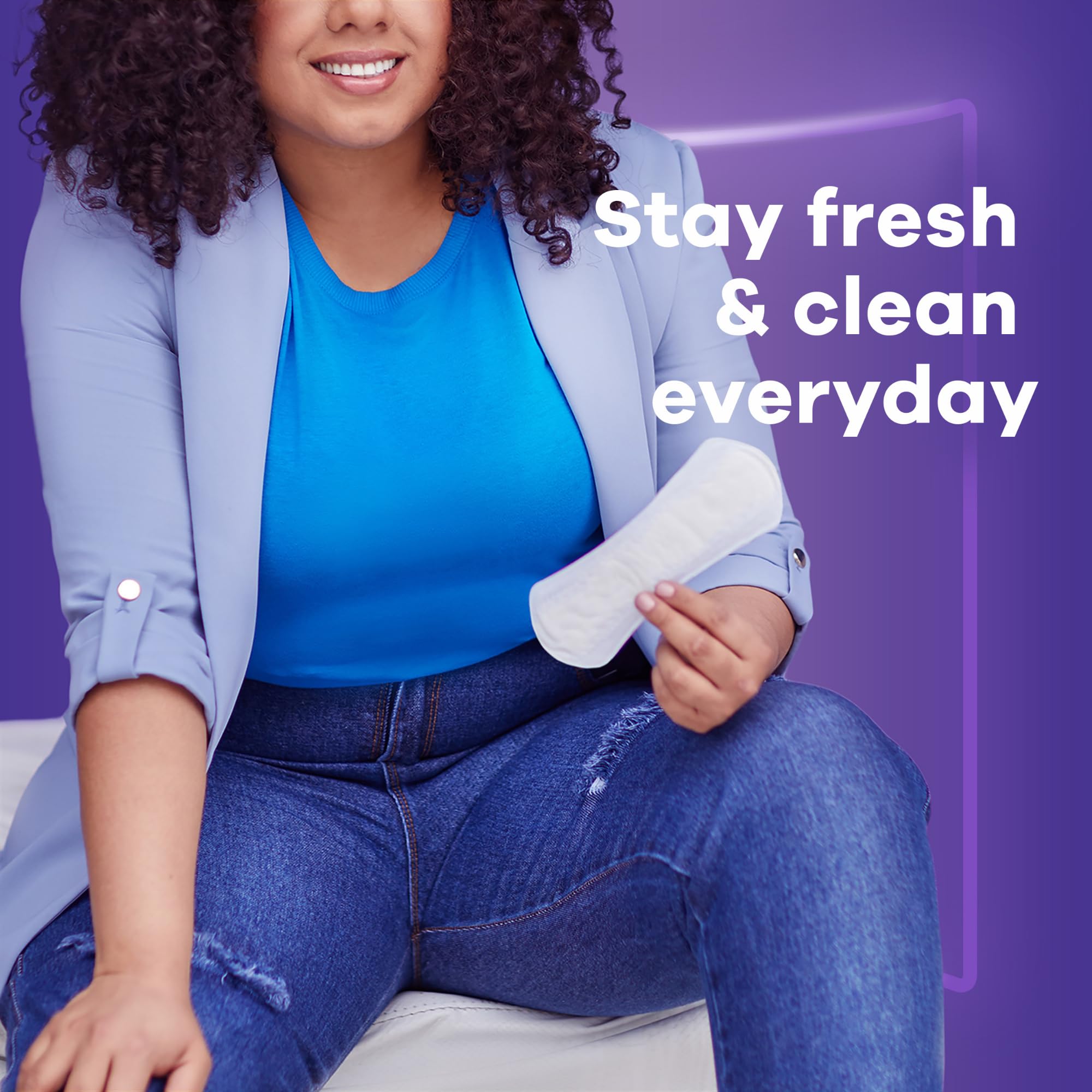 Always Anti-Bunch Xtra Protection Daily Liners, Regular Length, Unscented, 34 Count x 4 Always