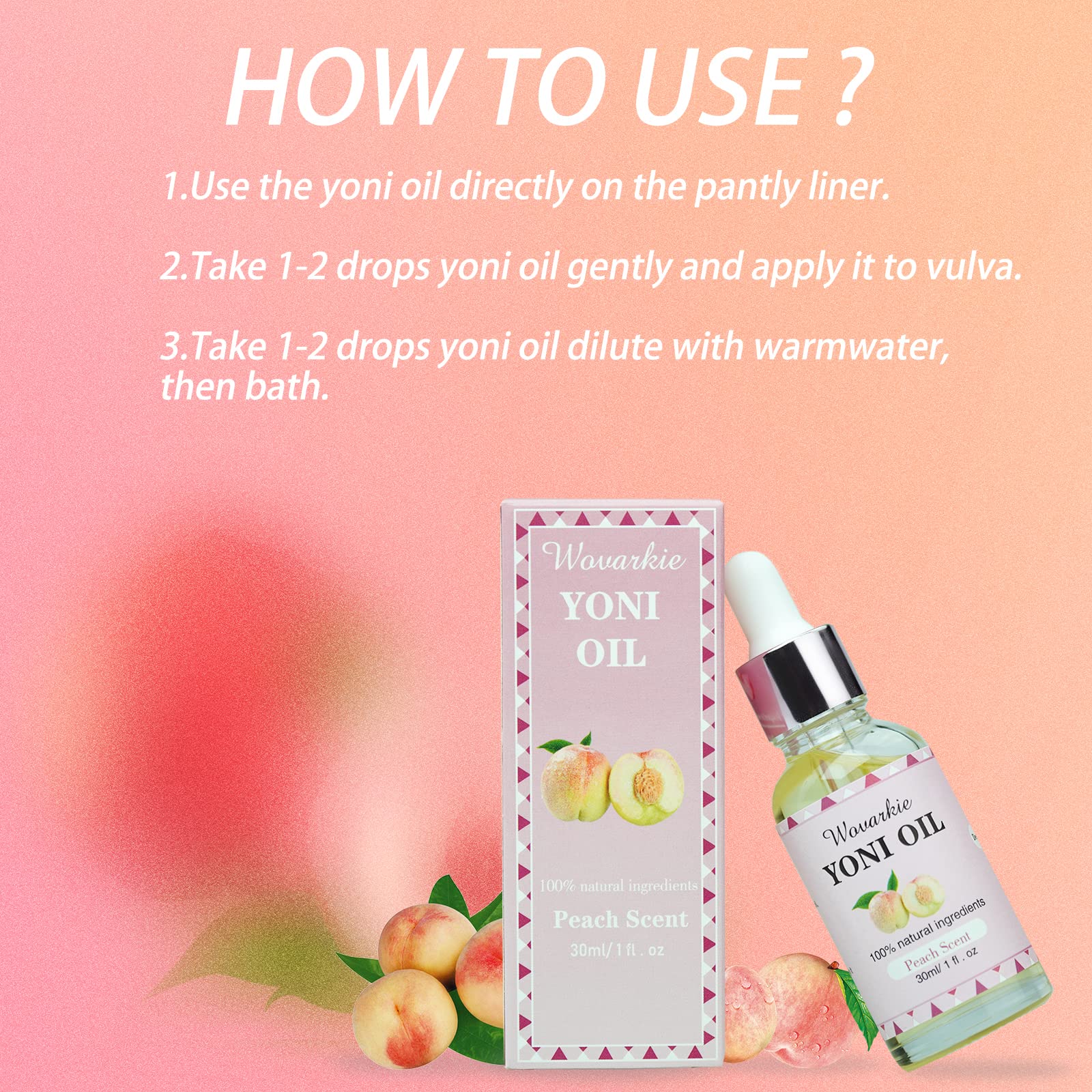 2 Packs Yoni Oil for Women, 1 fl oz/30 ml Feminine Oil Intimate Deodorant for Women, Eliminates Odor Wovarkie