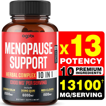 agobi Menopause Support for Women Health 13100 Mg - 10in1 with Dong Quai, Lemon Balm