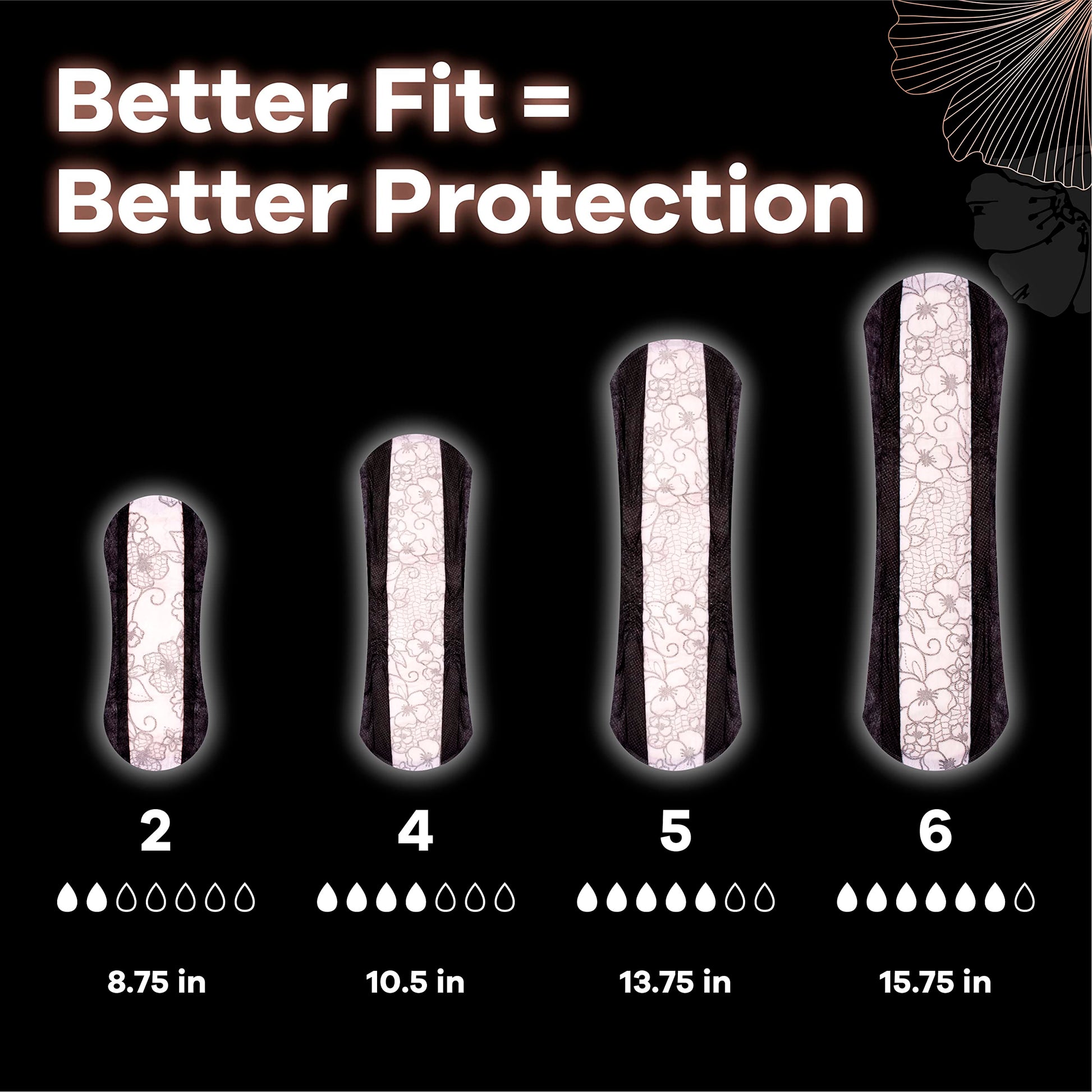 Always Discreet Boutique Adult Incontinence & Postpartum Liners For Women, Size 2, Very Light Always Discreet