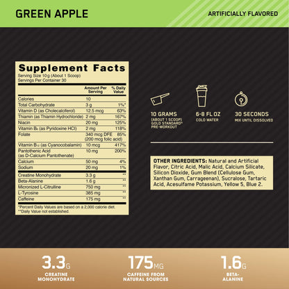 Optimum Nutrition Gold Standard Pre Workout with Creatine, Beta-Alanine, and Caffeine Optimum Nutrition