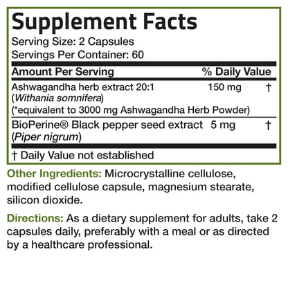 Bronson Ashwagandha Extra Strength Stress & Mood Support with BioPerine Bronson