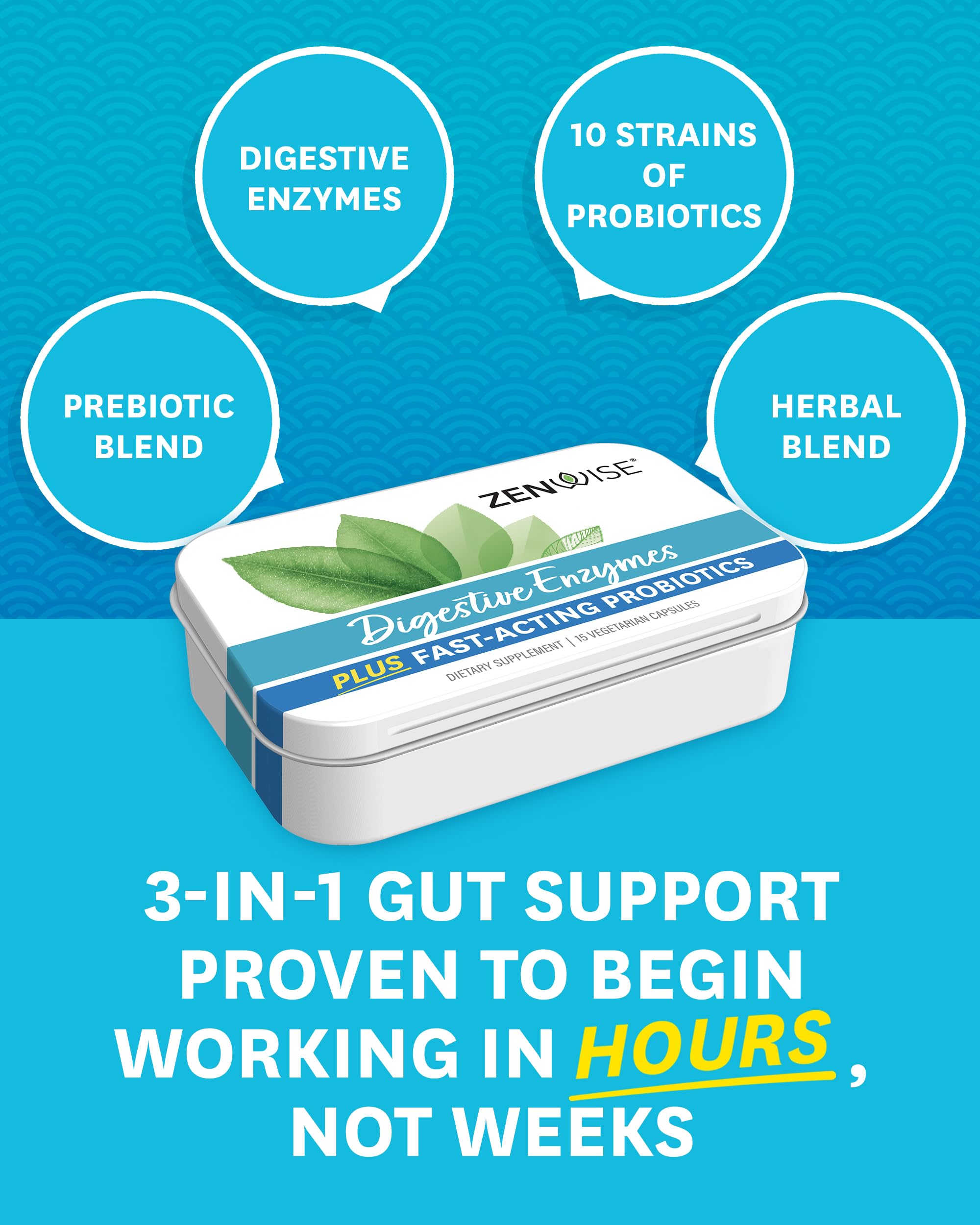 Zenwise Digestive Enzymes - Probiotic Multi Enzyme with Probiotics, 45 ct