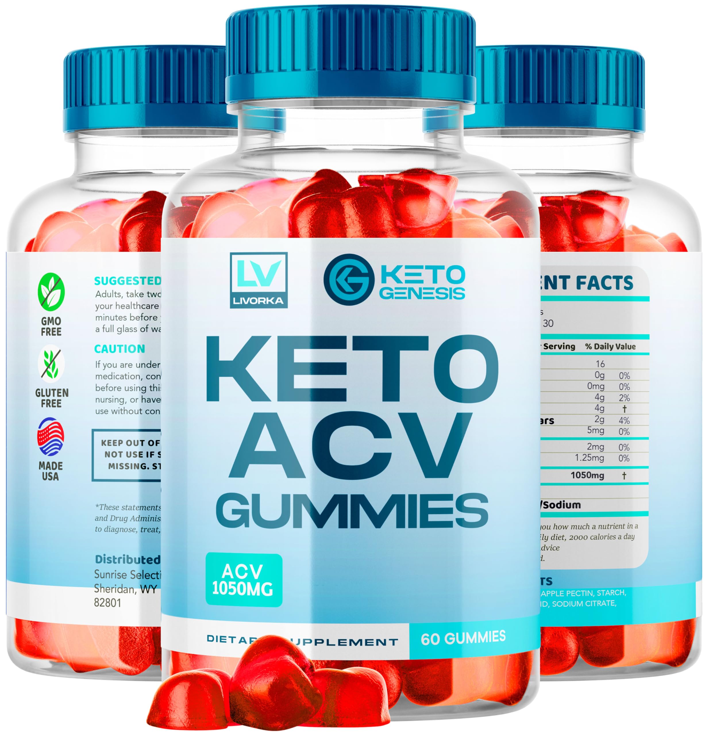 5 Pack - Keto Genesis Keto ACV Gummies Advanced Weight Loss, Genesis ACV, Genesis LIVORKA