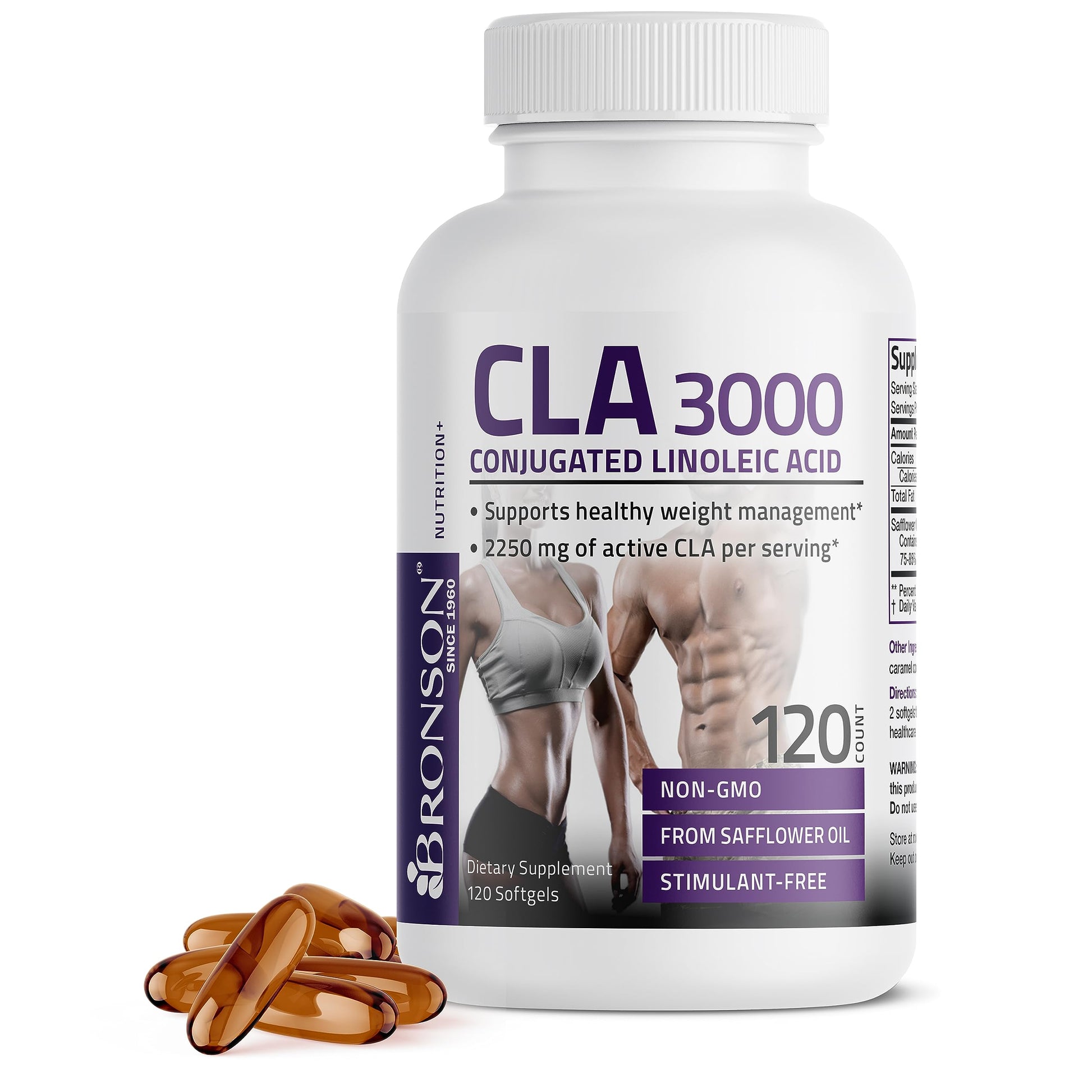 Bronson CLA 3000 Extra High Potency Supports Healthy Weight Manage