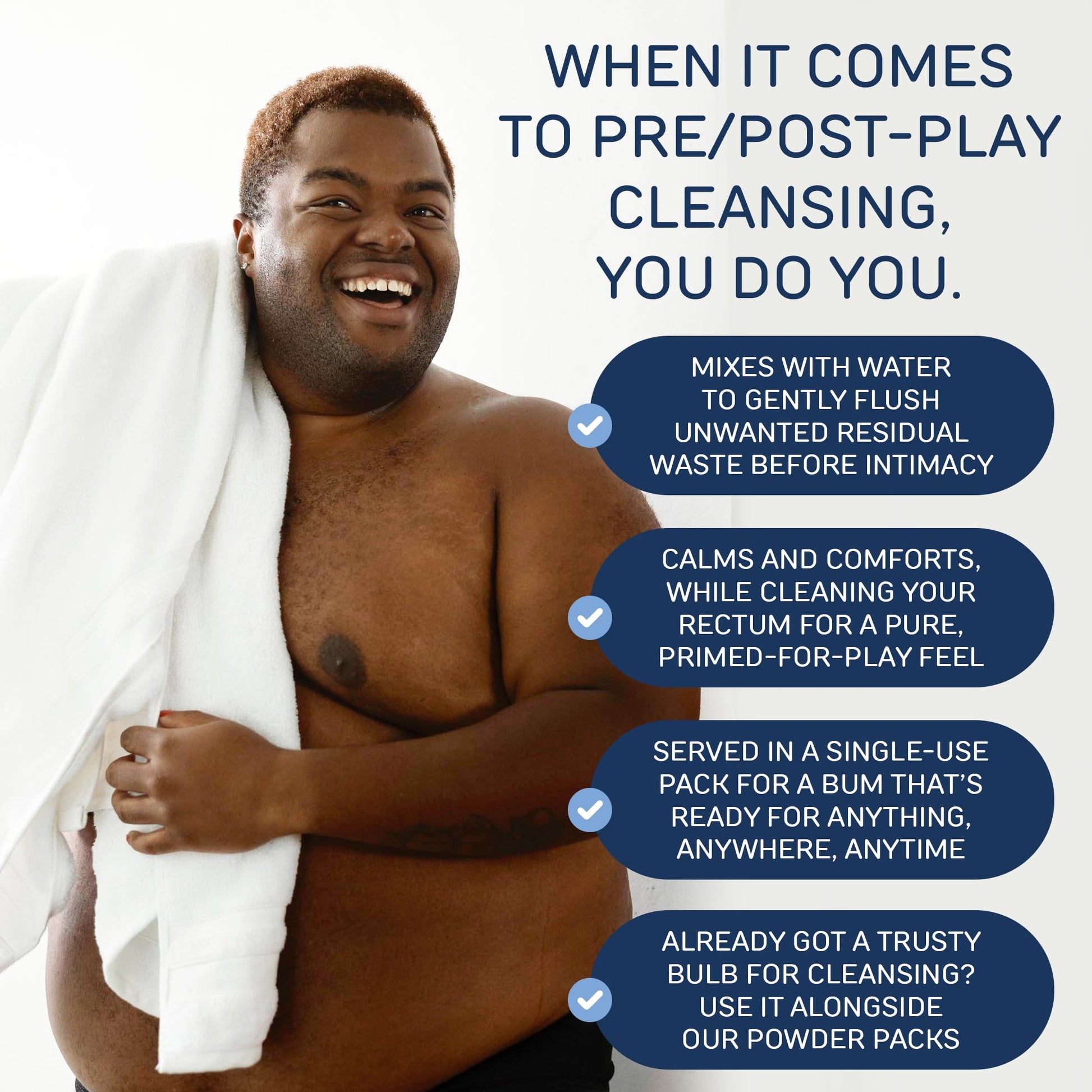 Anal Douche Powder 10 Packs with Reuseable Beaker - pH Balanced & Soothing Anal Flush Cleanser FUTURE METHOD