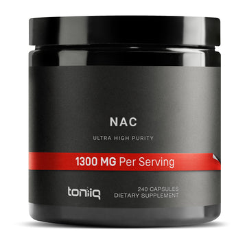 Toniiq 1300mg NAC - 4 Month Supply - Min. 98%+ Tested Purity - Ultra High Strength 