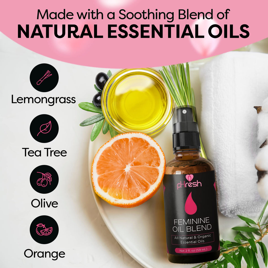 ACE NUTRITION 3 Pack - Boric Acid Suppositories & All Natural Feminine Spray and pH Test Strips