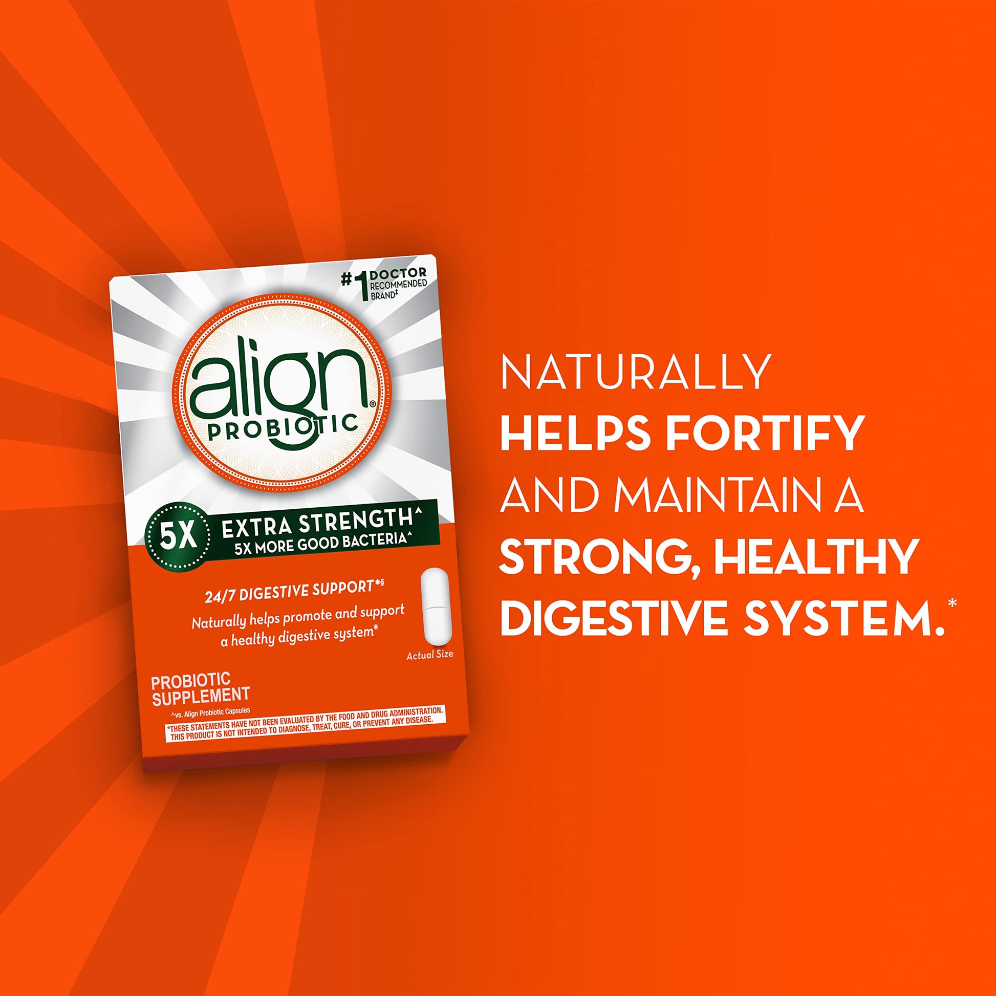 Align Probiotic Extra Strength, Probiotics for Women and Men, #1 Doctor Recommended Align