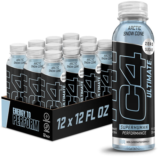 C4 Ultimate Non-Carbonated Zero Sugar Energy Drink, Pre Workout Drink + Beta Alanine