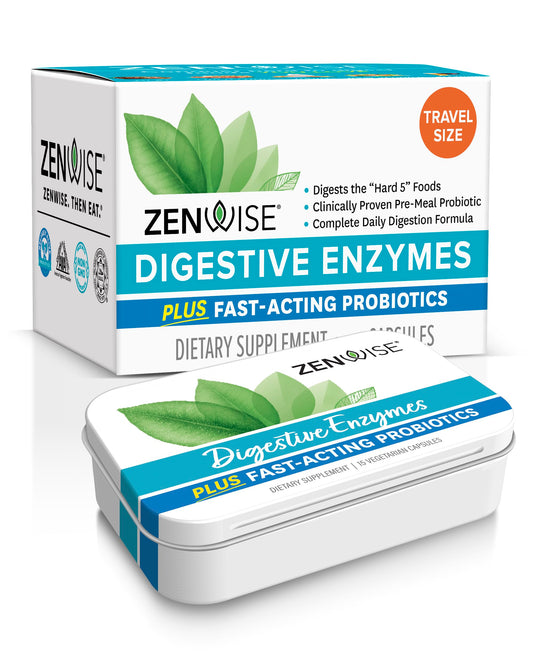 Zenwise Digestive Enzymes - Probiotic Multi Enzymes with Probiotics, 15 Ct