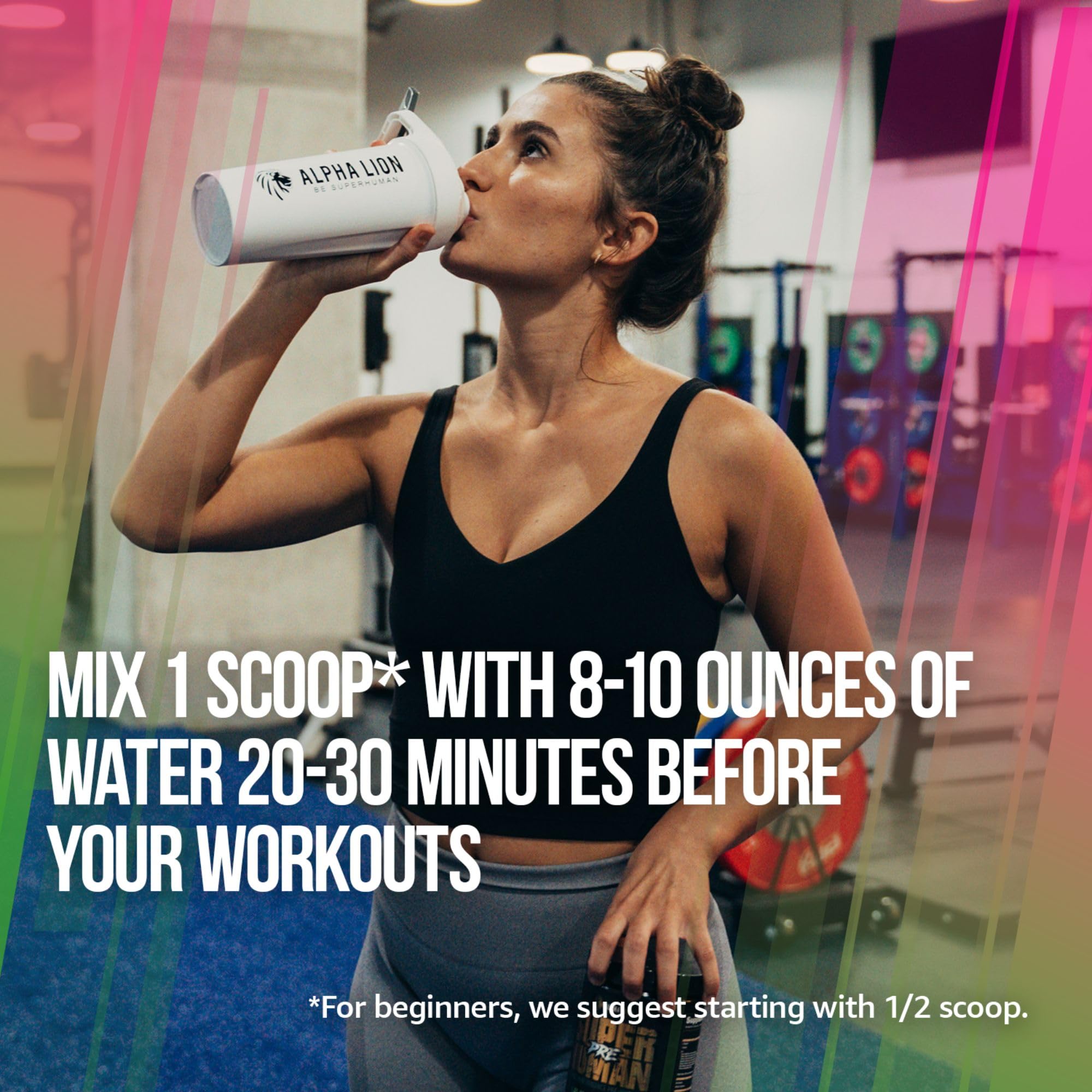 ALPHA LION Superhuman Pre Workout Powder, Beta Alanine, L-Taurine & Tri-Source ALPHA LION