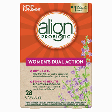 Align Probiotic, Women's Dual Action, Probiotics for Women, Multi-Strain Probiotic with Chaste Tree