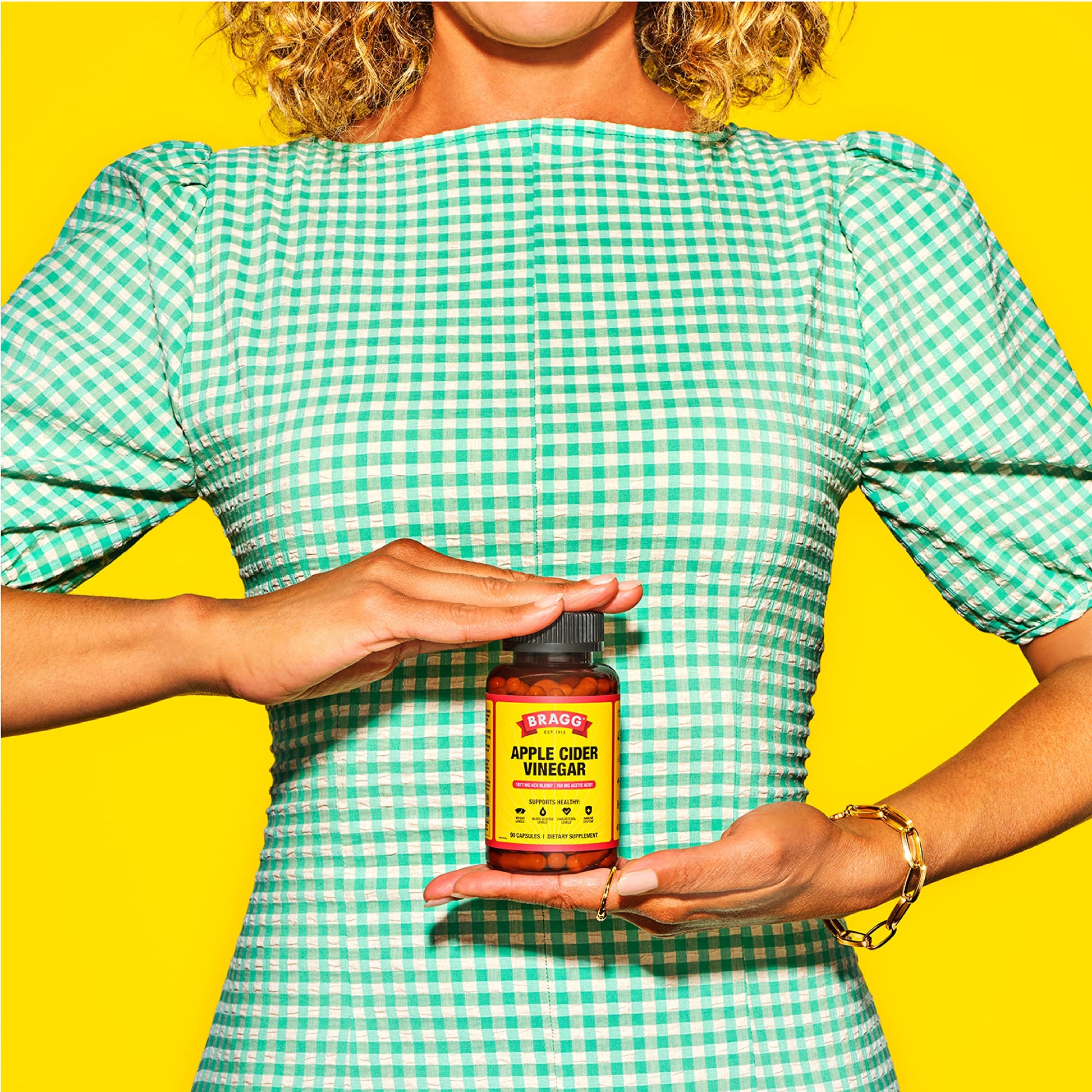 Bragg Apple Cider Vinegar Capsules - Vitamin D3 & Zinc - 750mg of Acetic Acid – Immune Bragg