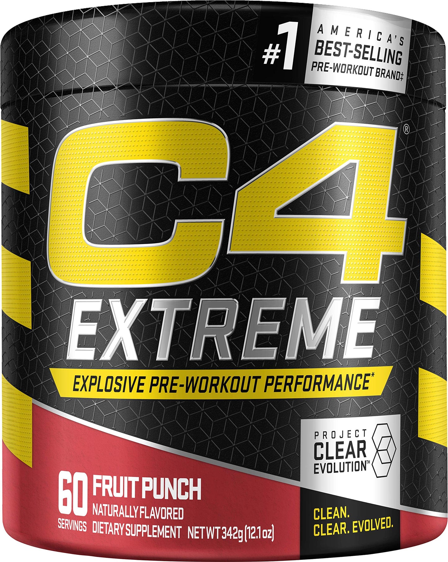 C4 Extreme Pre Workout Powder Fruit Punch | Preworkout Energy Supplement for Men 